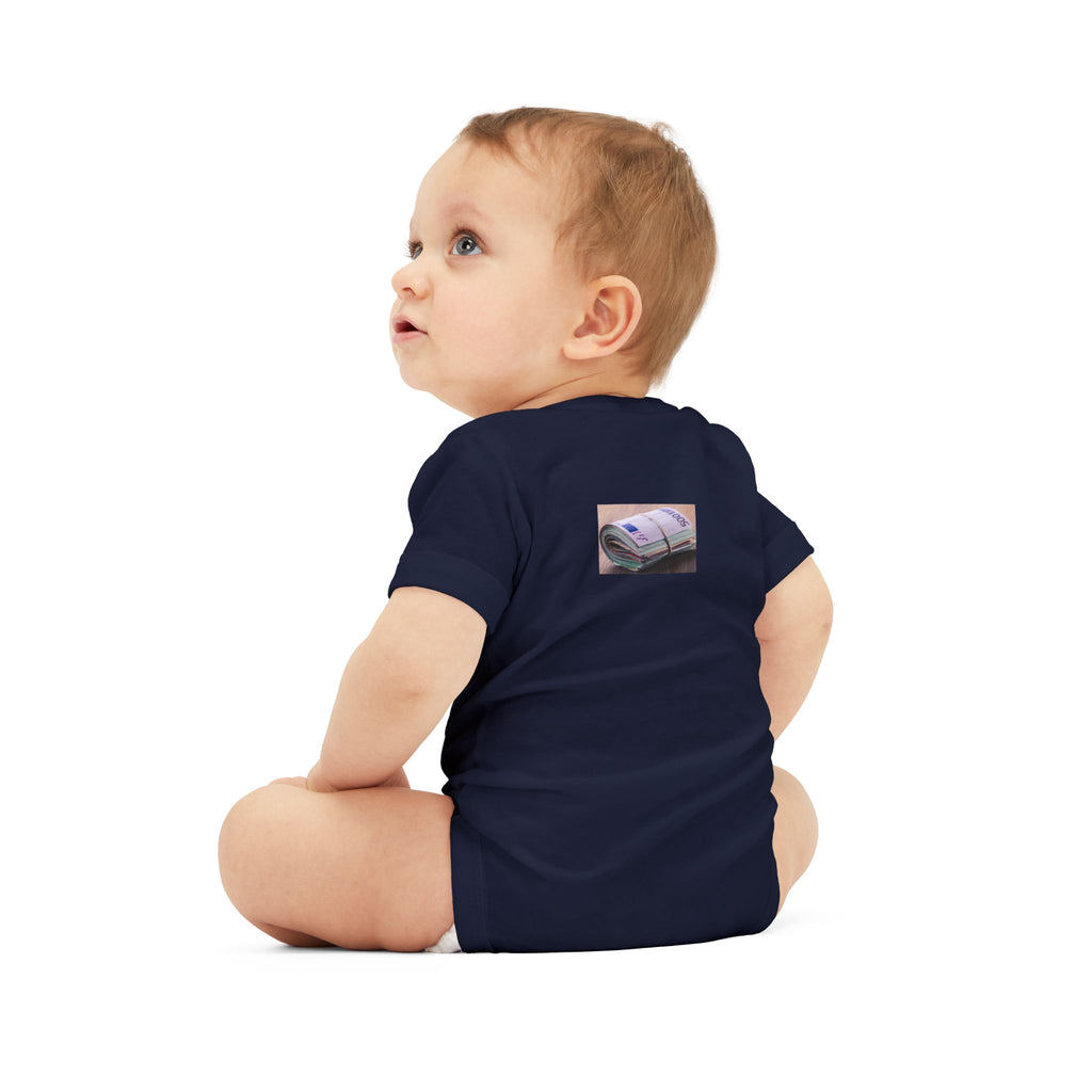 Stack of Cash Graphic Infant One Piece | money print bodysuit