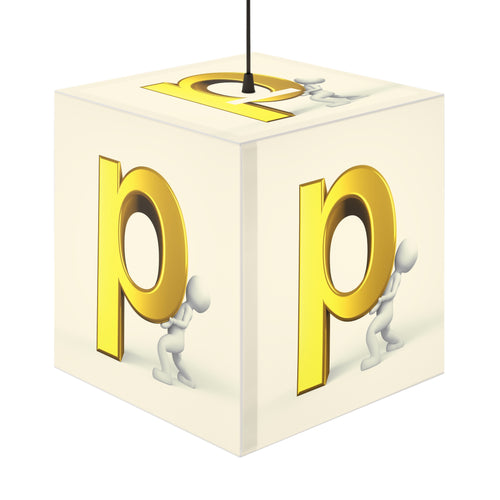 Lampe cube lumineuse 3D Lettre P Or | Décoration de chambre, Pendentif suspendu