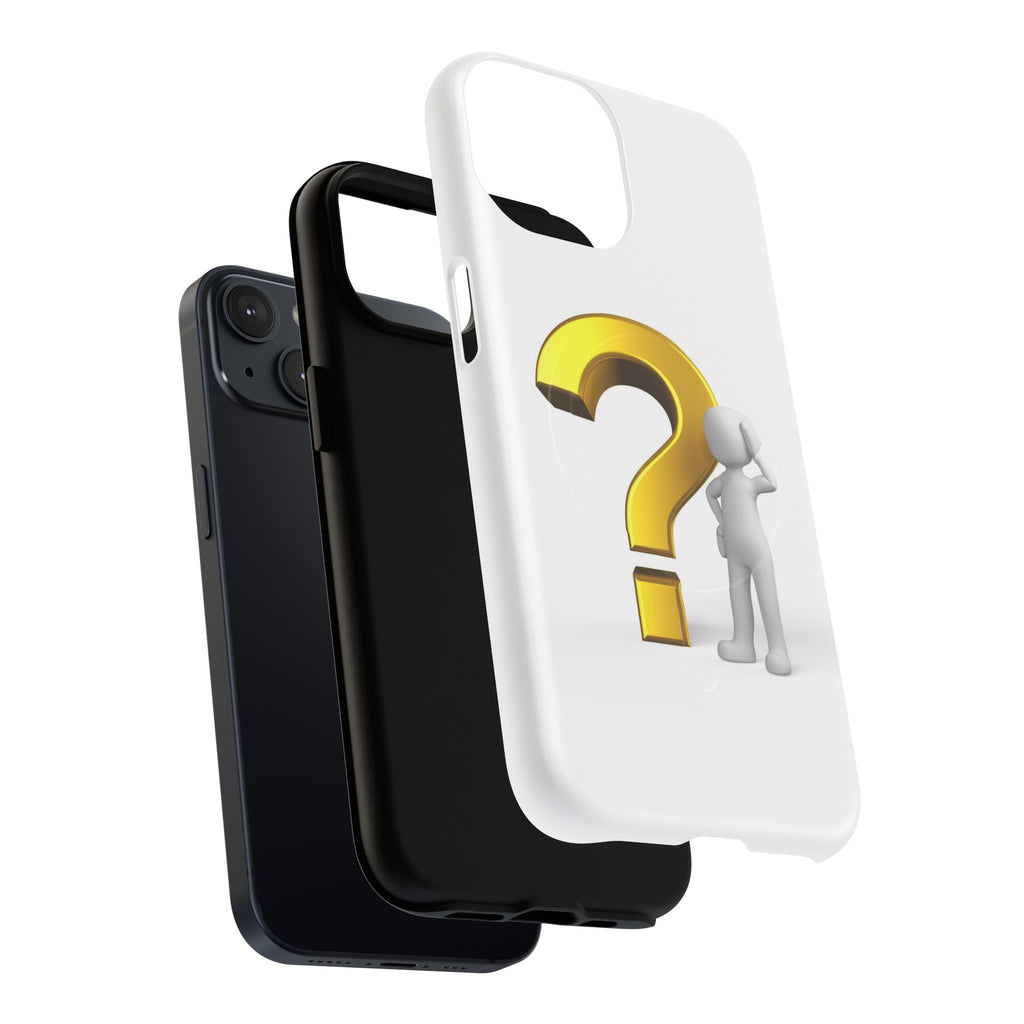 3D Question Mark Figure phone case | Tough Magnetic Case