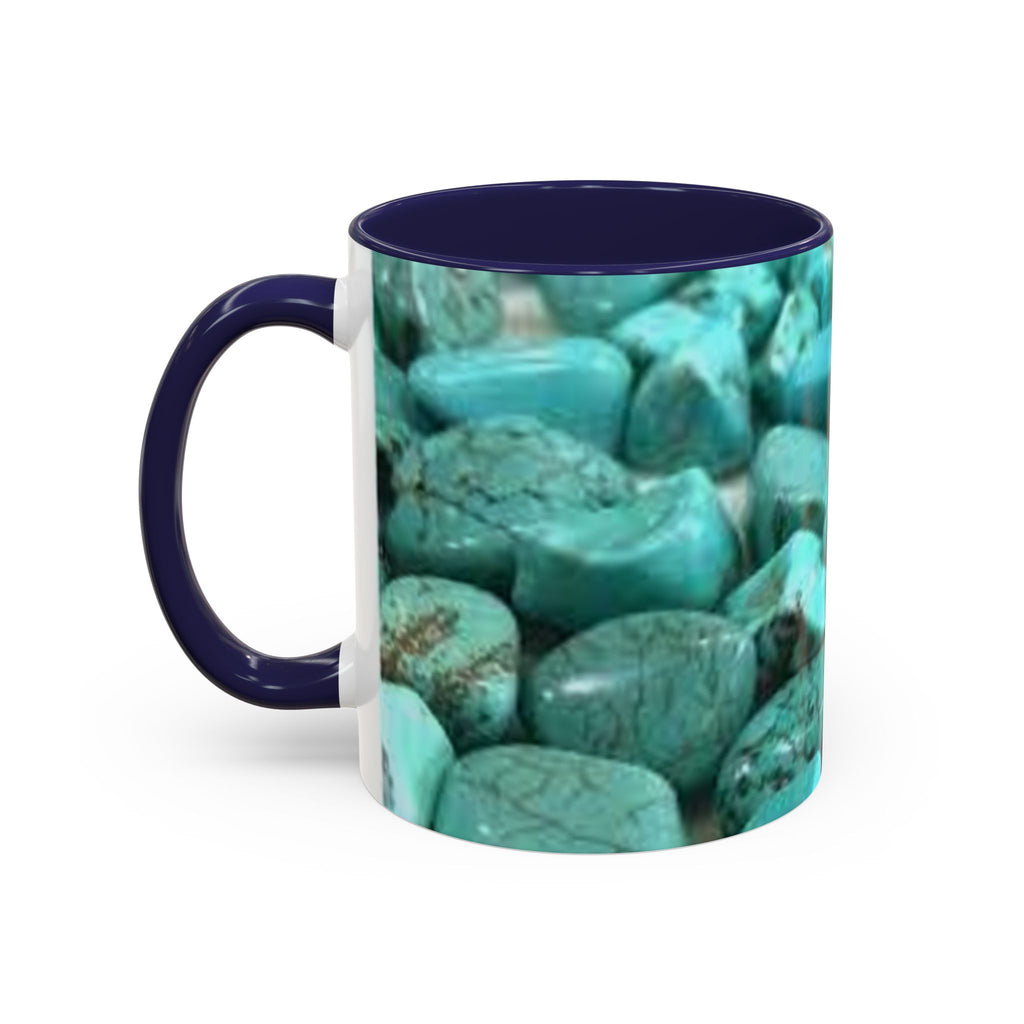 Turquoise Gemstones Accent Coffee Mug | 11oz 15oz