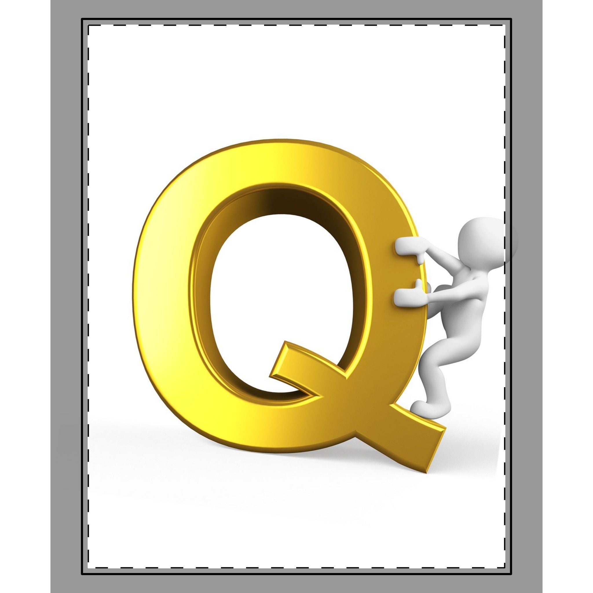 Gold Letter Q Monogram Coverlet