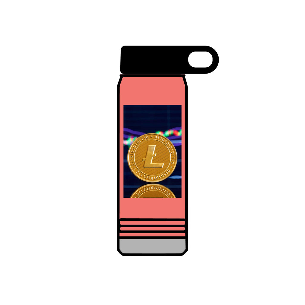 Litecoin Coin Crypto Design Water Bottle | 20oz Stainless Bottle