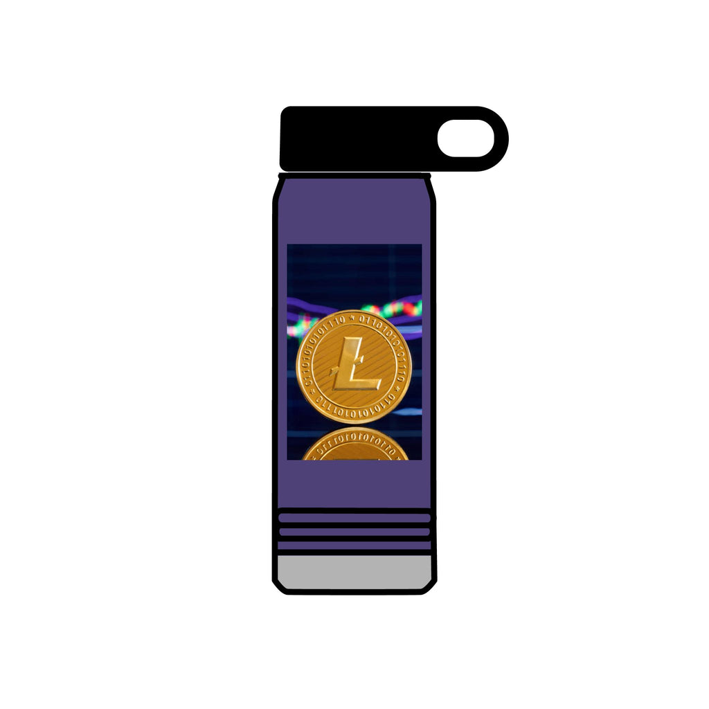 Litecoin Coin Crypto Design Water Bottle | 20oz Stainless Bottle