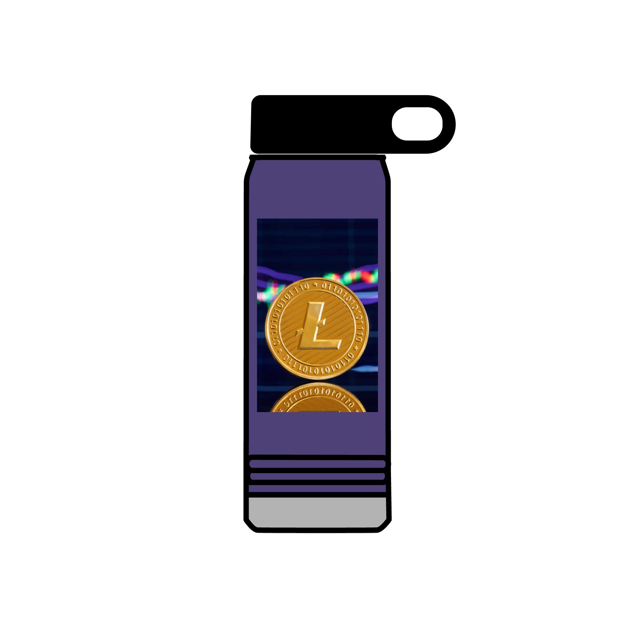 Litecoin Coin Crypto Design Water Bottle | 20oz Stainless Bottle
