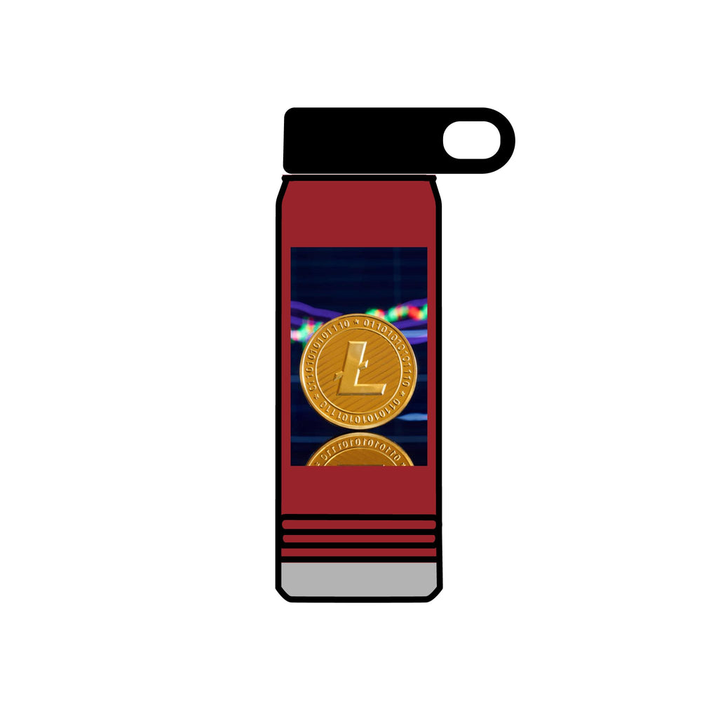 Litecoin Coin Crypto Design Water Bottle | 20oz Stainless Bottle