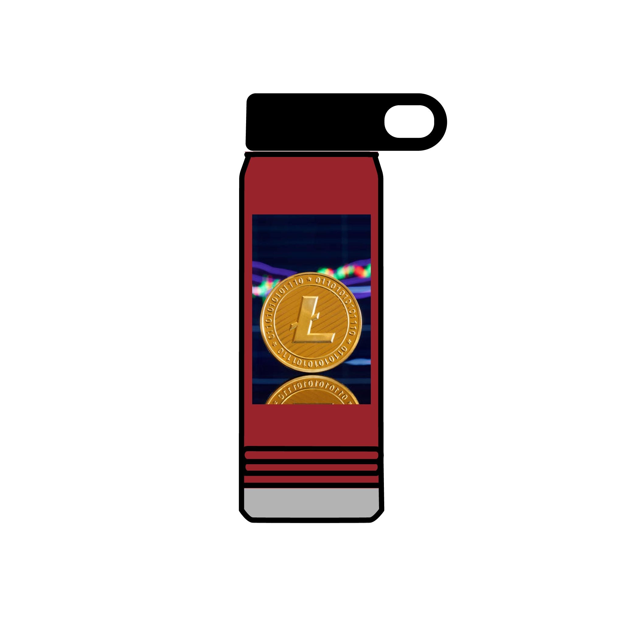 Litecoin Coin Crypto Design Water Bottle | 20oz Stainless Bottle