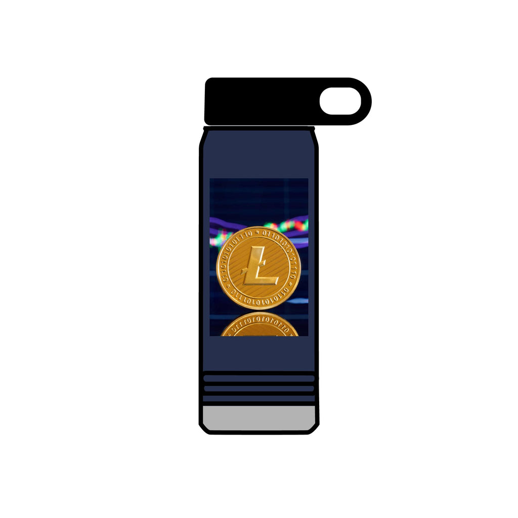 Litecoin Coin Crypto Design Water Bottle | 20oz Stainless Bottle