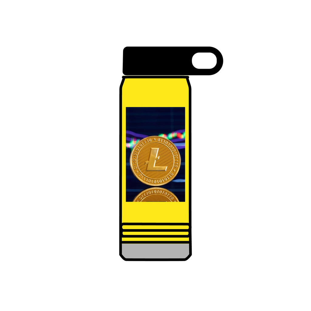 Litecoin Coin Crypto Design Water Bottle | 20oz Stainless Bottle