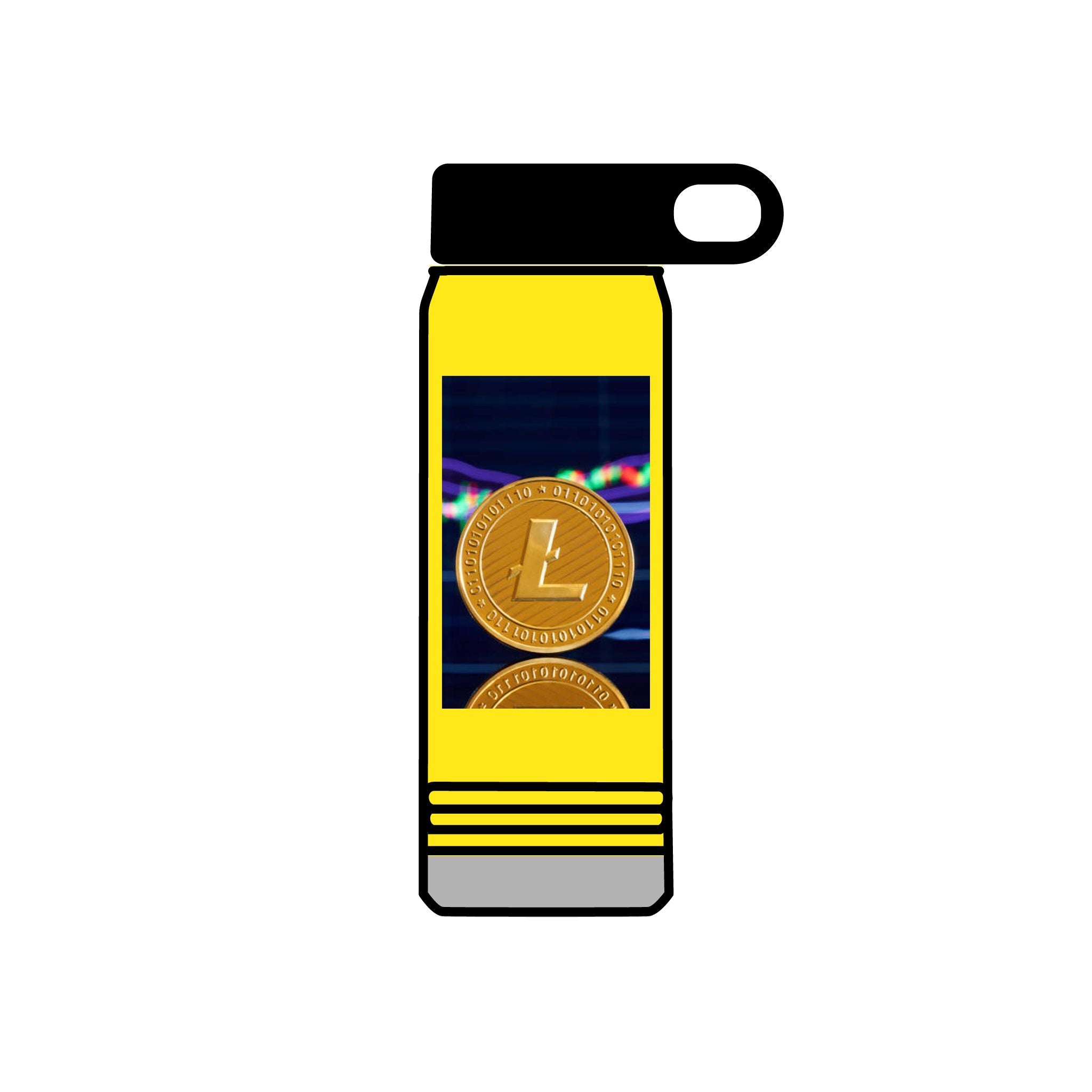 Litecoin Coin Crypto Design Water Bottle | 20oz Stainless Bottle
