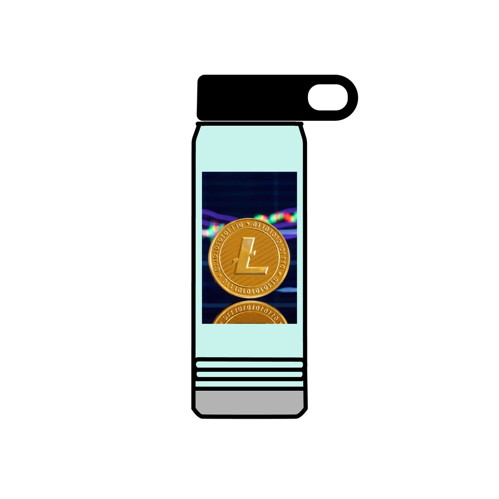 Litecoin Coin Crypto Design Water Bottle | 20oz Stainless Bottle
