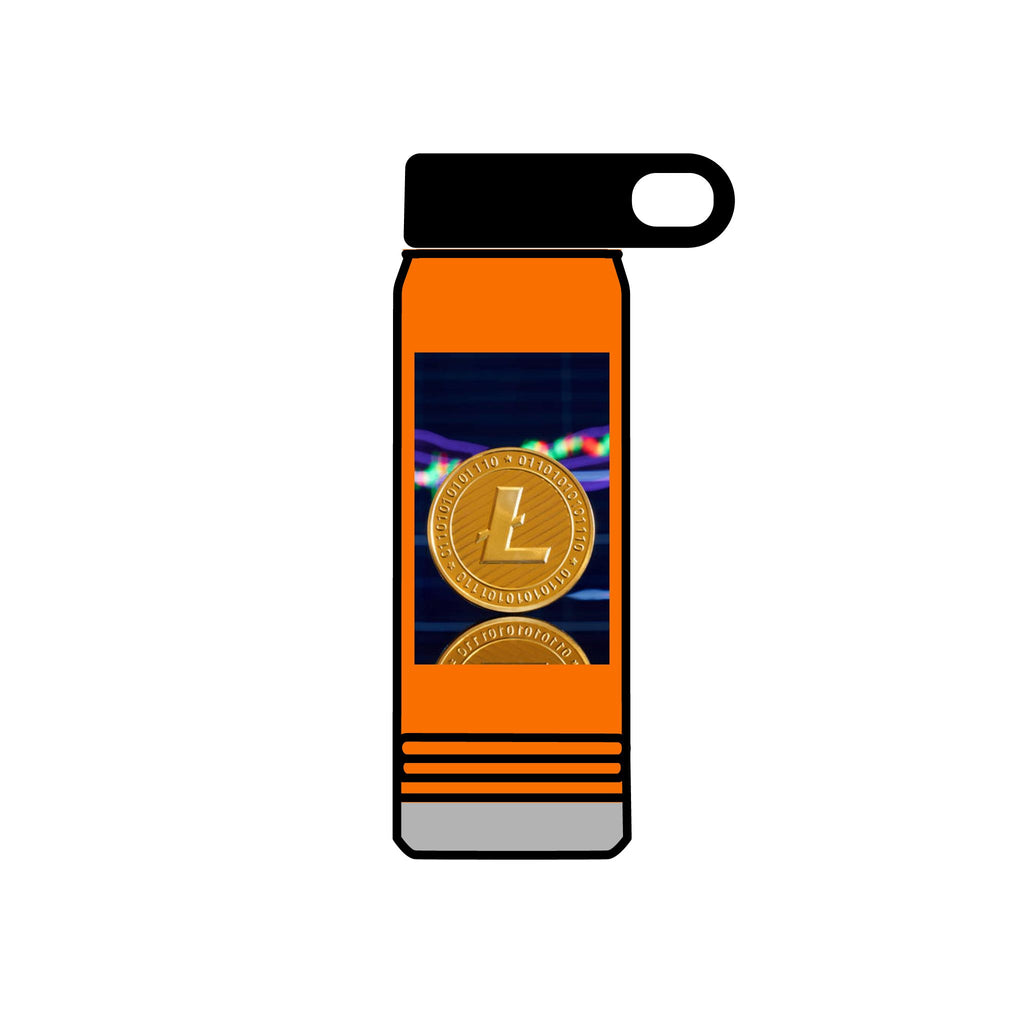 Litecoin Coin Crypto Design Water Bottle | 20oz Stainless Bottle
