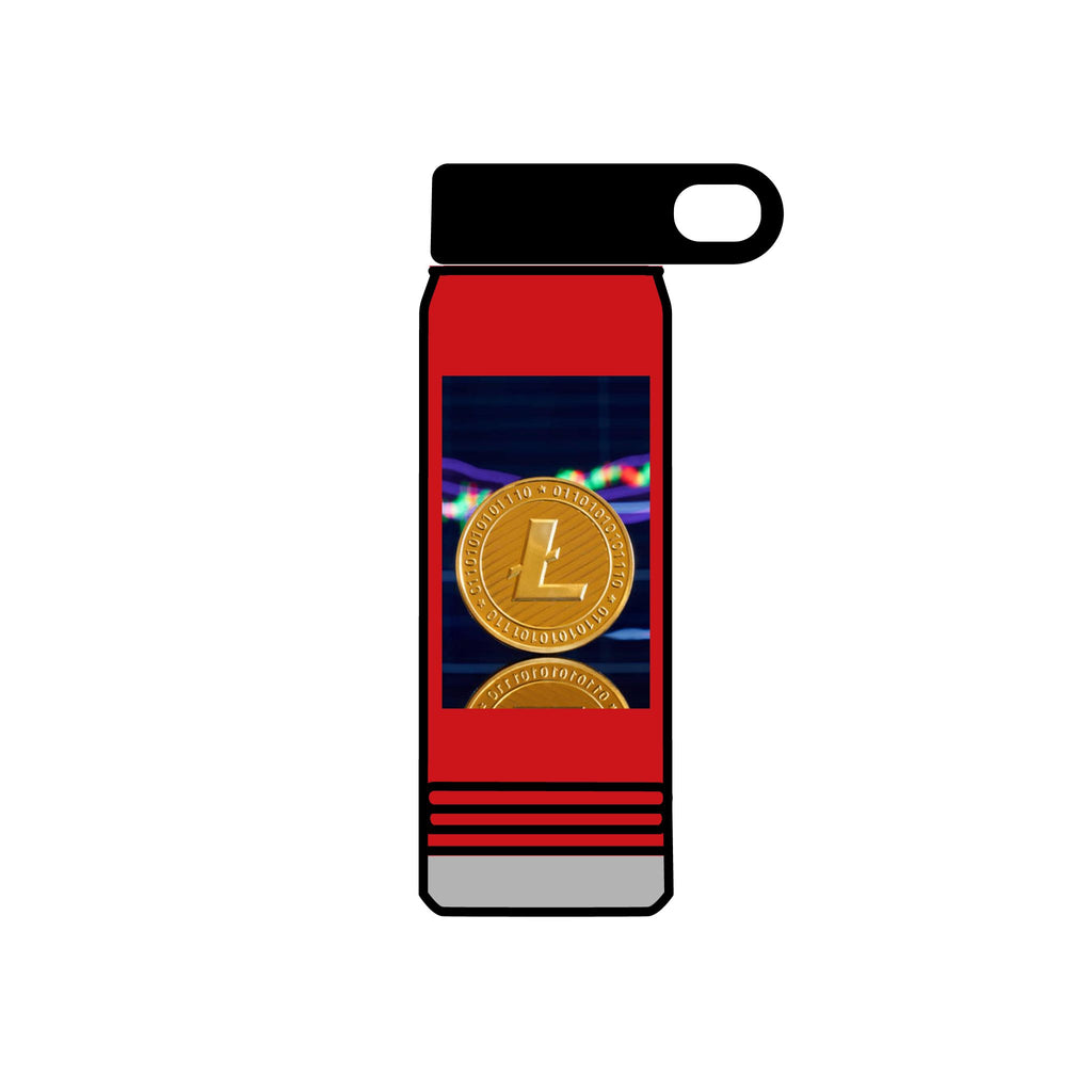 Litecoin Coin Crypto Design Water Bottle | 20oz Stainless Bottle