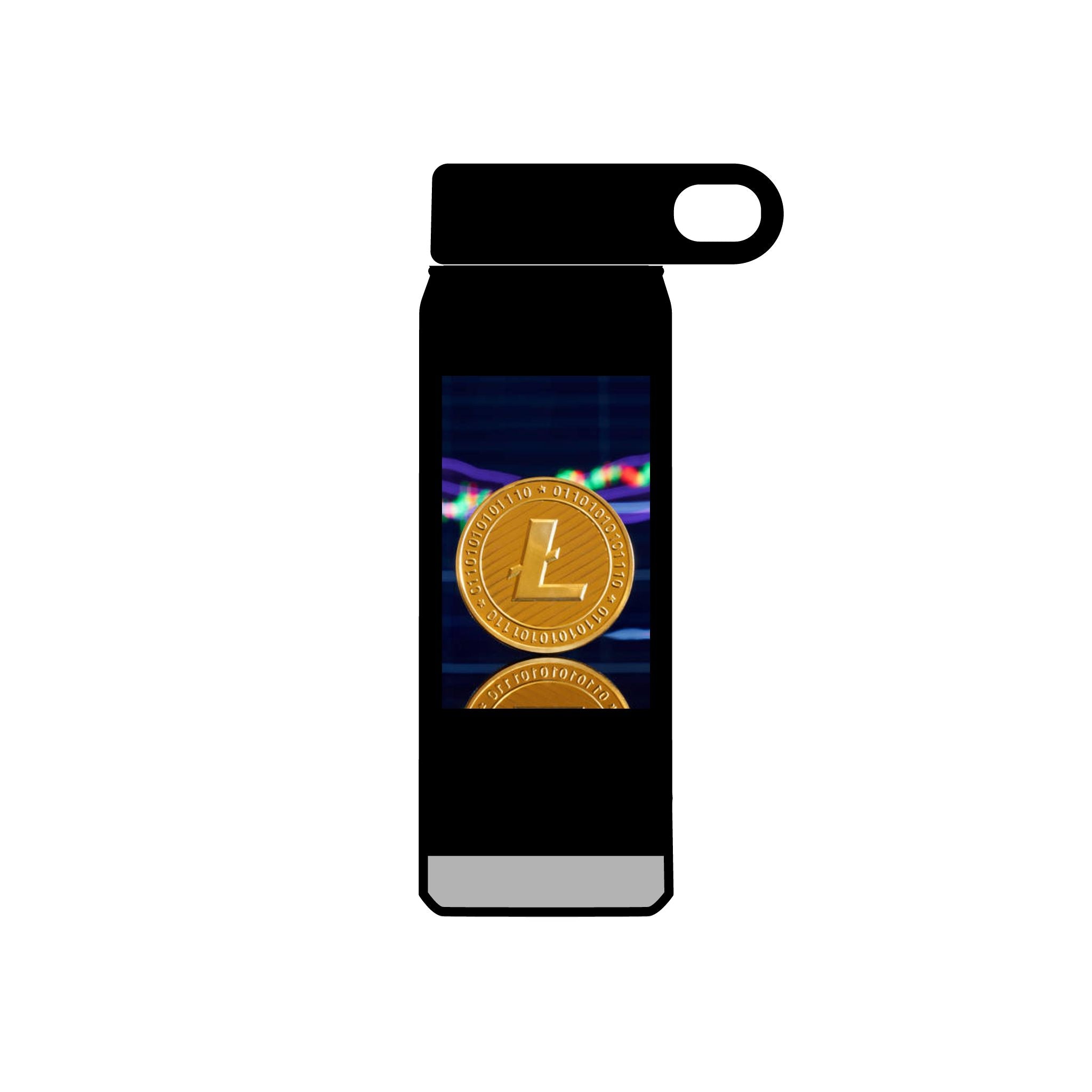 Litecoin Coin Crypto Design Water Bottle | 20oz Stainless Bottle