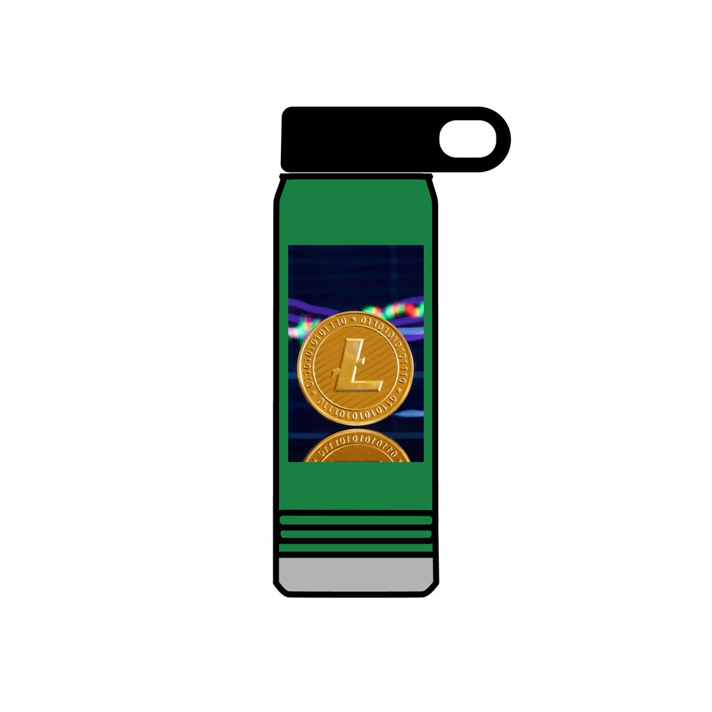 Litecoin Coin Crypto Design Water Bottle | 20oz Stainless Bottle