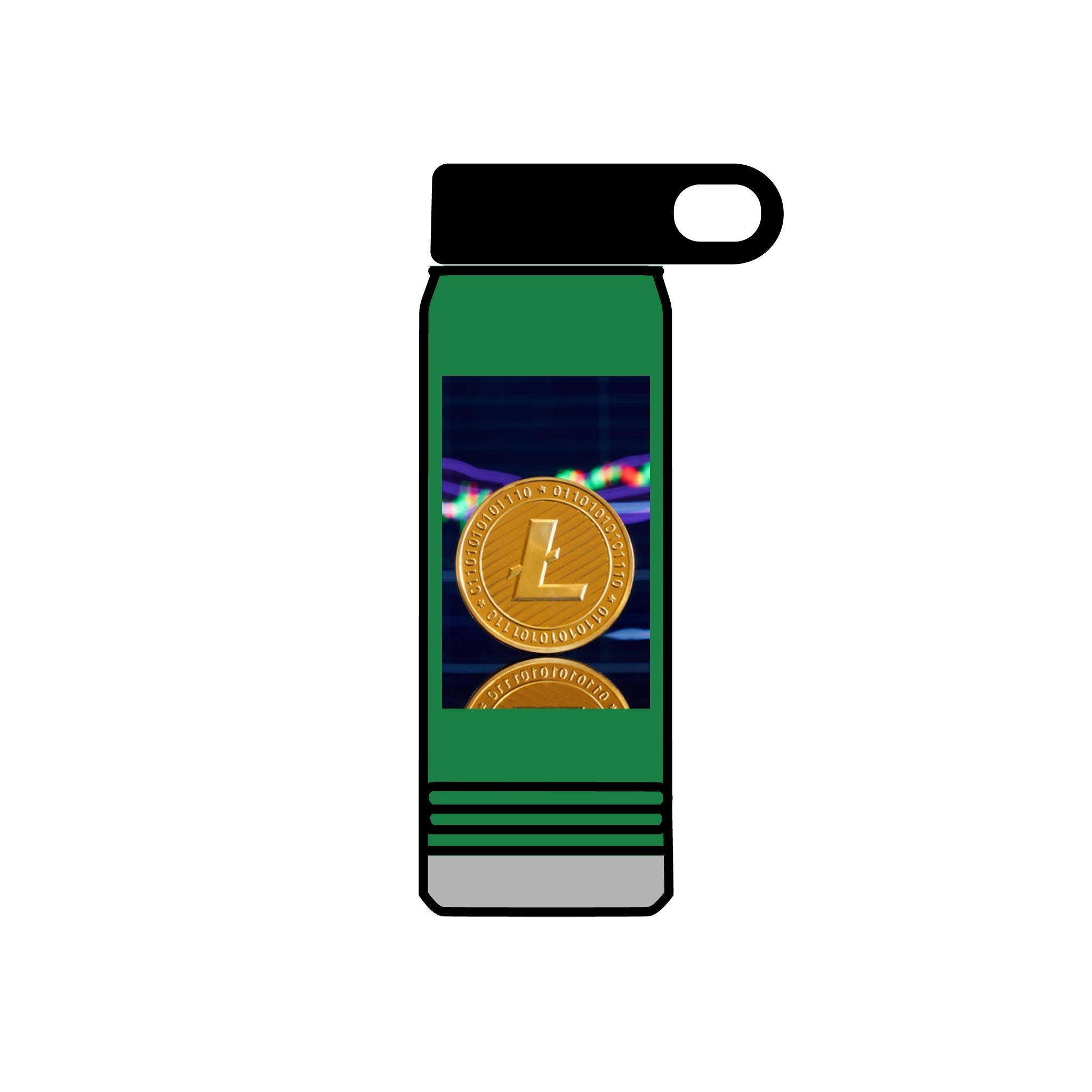 Litecoin Coin Crypto Design Water Bottle | 20oz Stainless Bottle