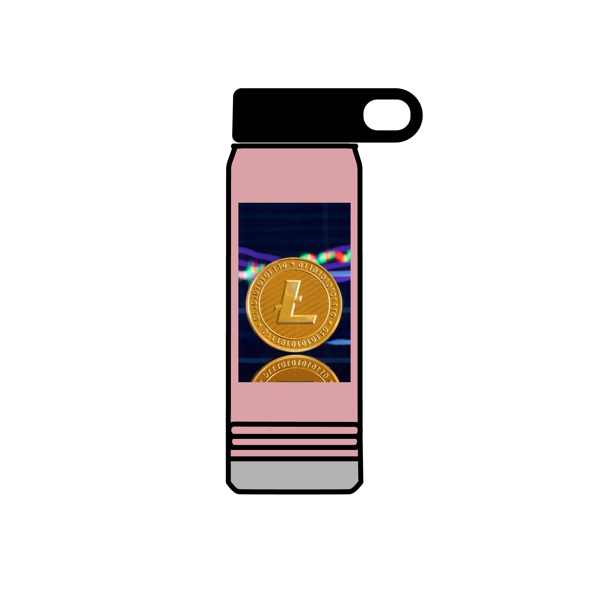 Litecoin Coin Crypto Design Water Bottle | 20oz Stainless Bottle