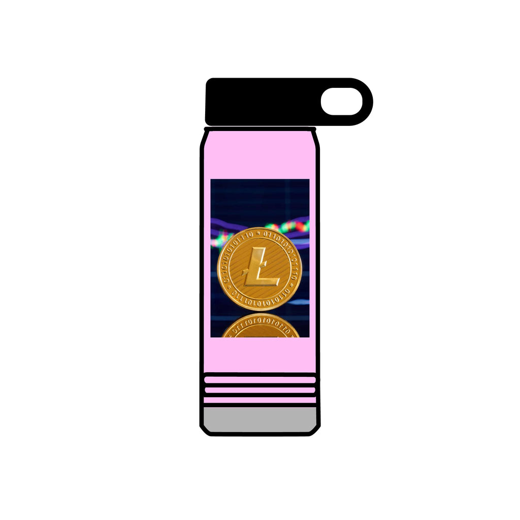 Litecoin Coin Crypto Design Water Bottle | 20oz Stainless Bottle