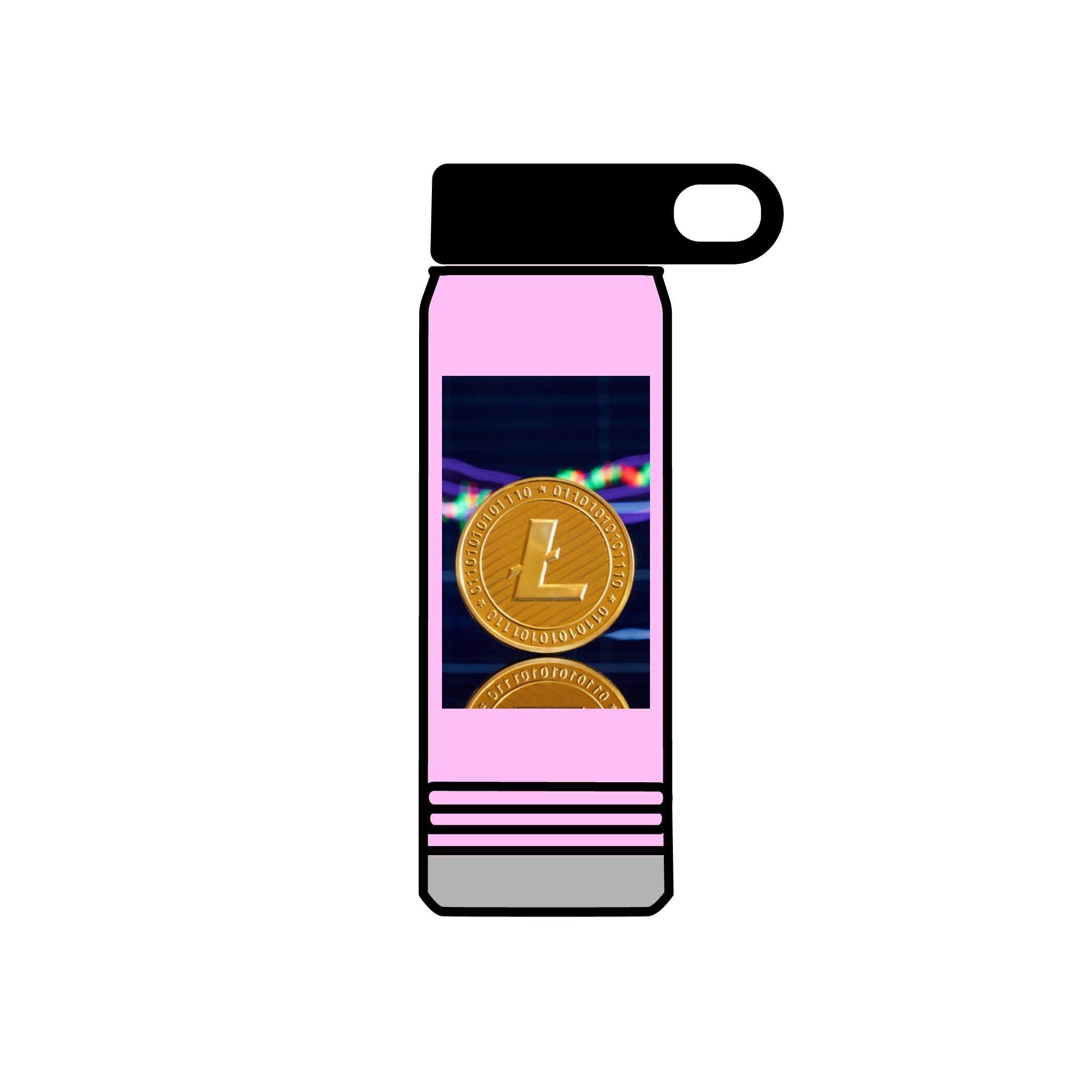 Litecoin Coin Crypto Design Water Bottle | 20oz Stainless Bottle
