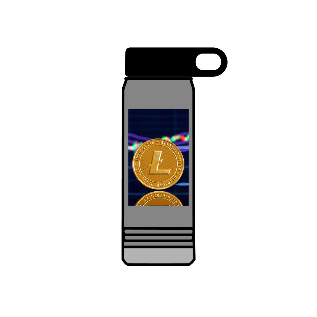 Litecoin Coin Crypto Design Water Bottle | 20oz Stainless Bottle
