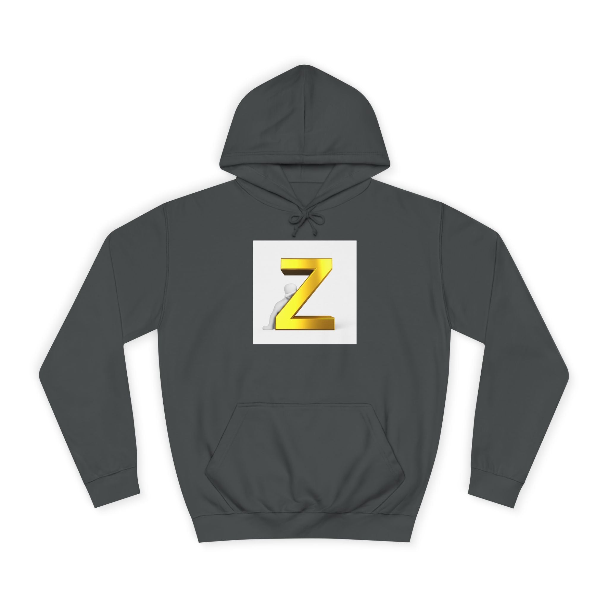 Sweat à capuche lettre Z dorée 3D | Monogramme initial