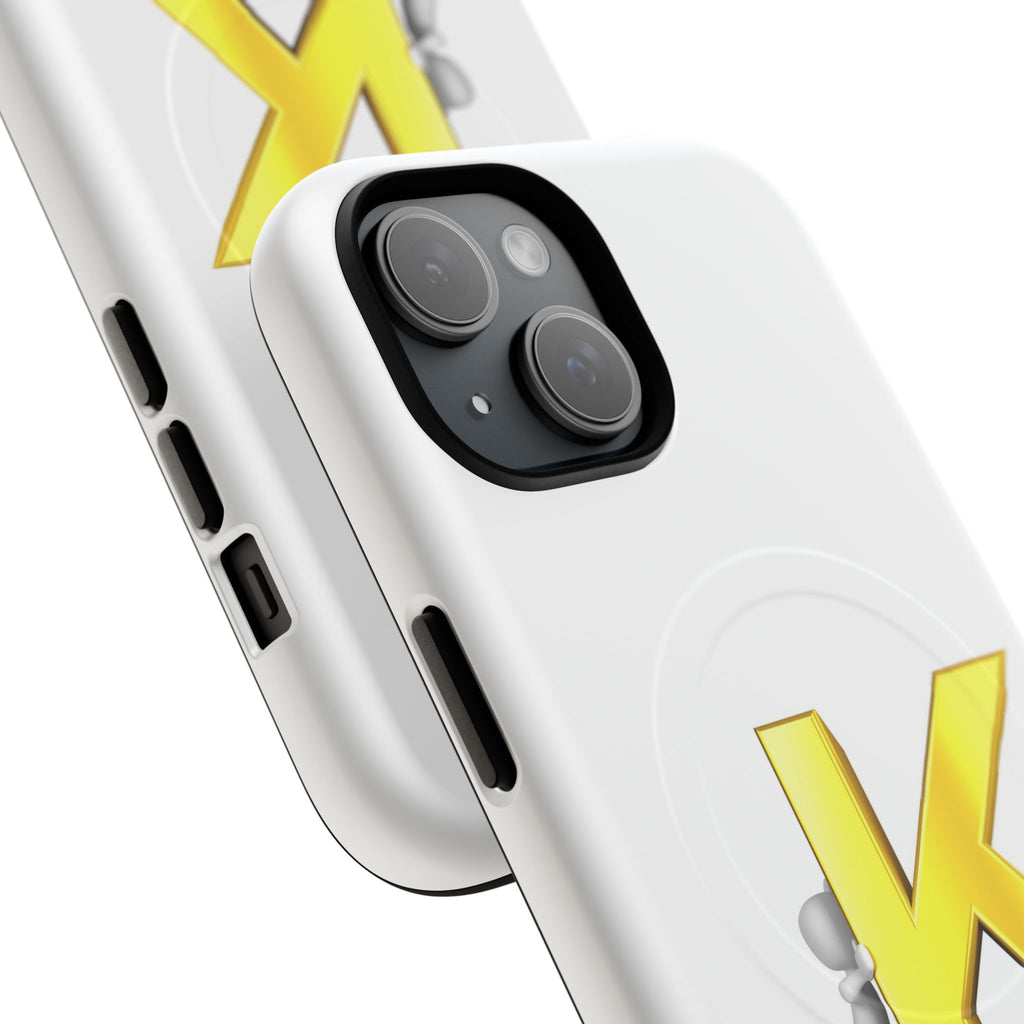Yellow K Letter Phone Case | Tough Magnetic Case, Monogram Initial K