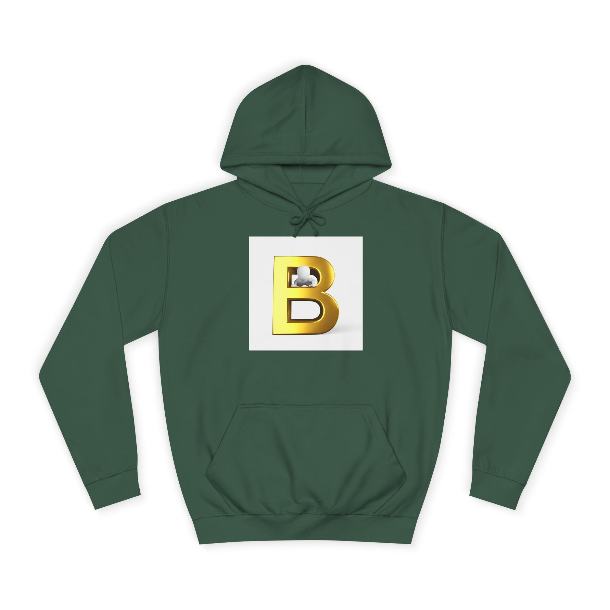 Gold Letter B Hoodie | Monogram Initial Sweatshirt
