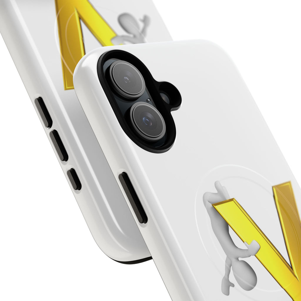 3D Yellow V Letter Phone Case Tough Magnetic Case | Monogram V iPhone Cover