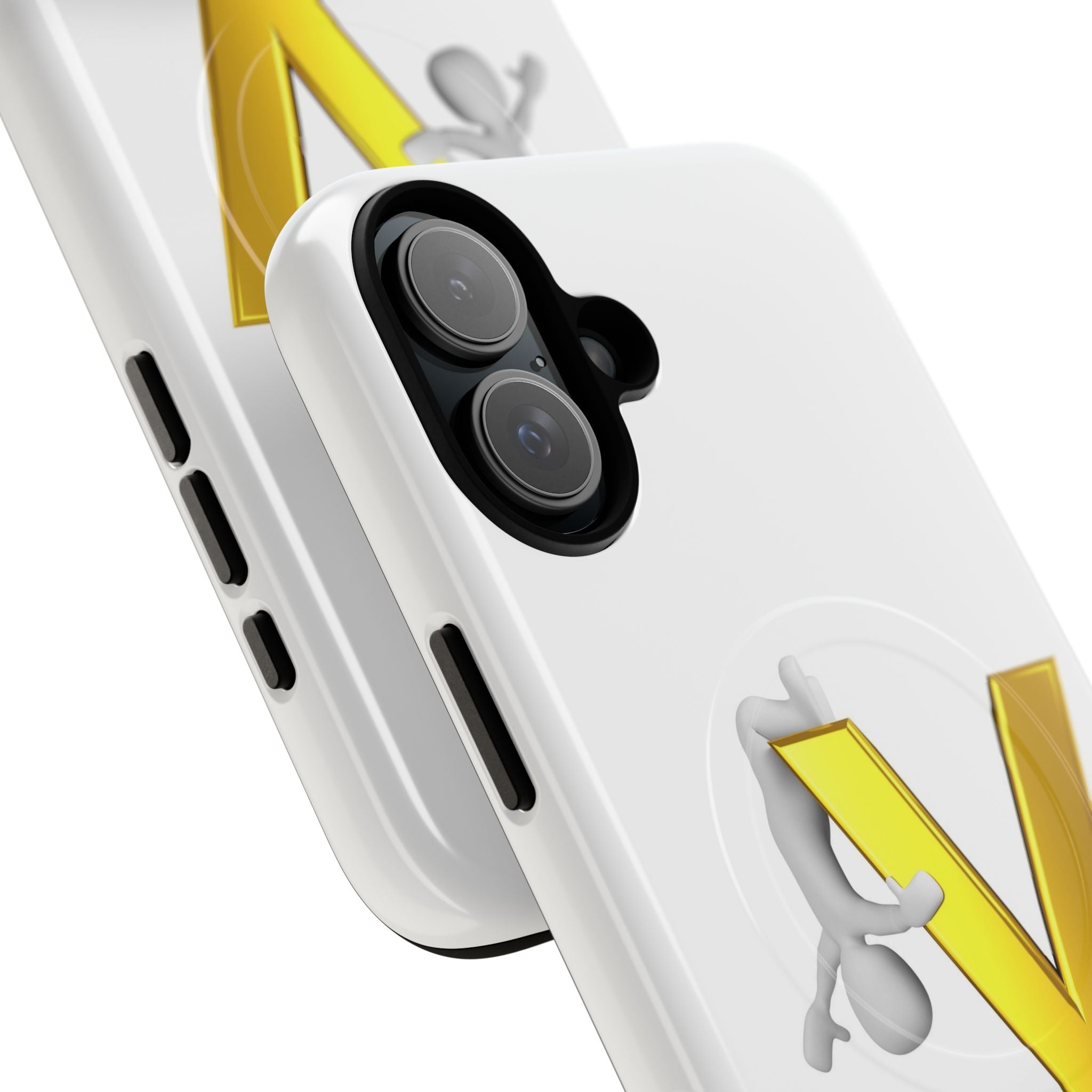 3D Yellow V Letter Phone Case Tough Magnetic Case | Monogram V iPhone Cover