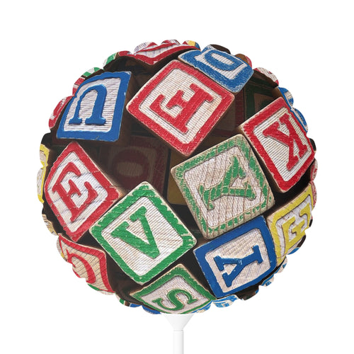 Ballon Motif Blocs Alphabet | Rond 11"/Mylar
