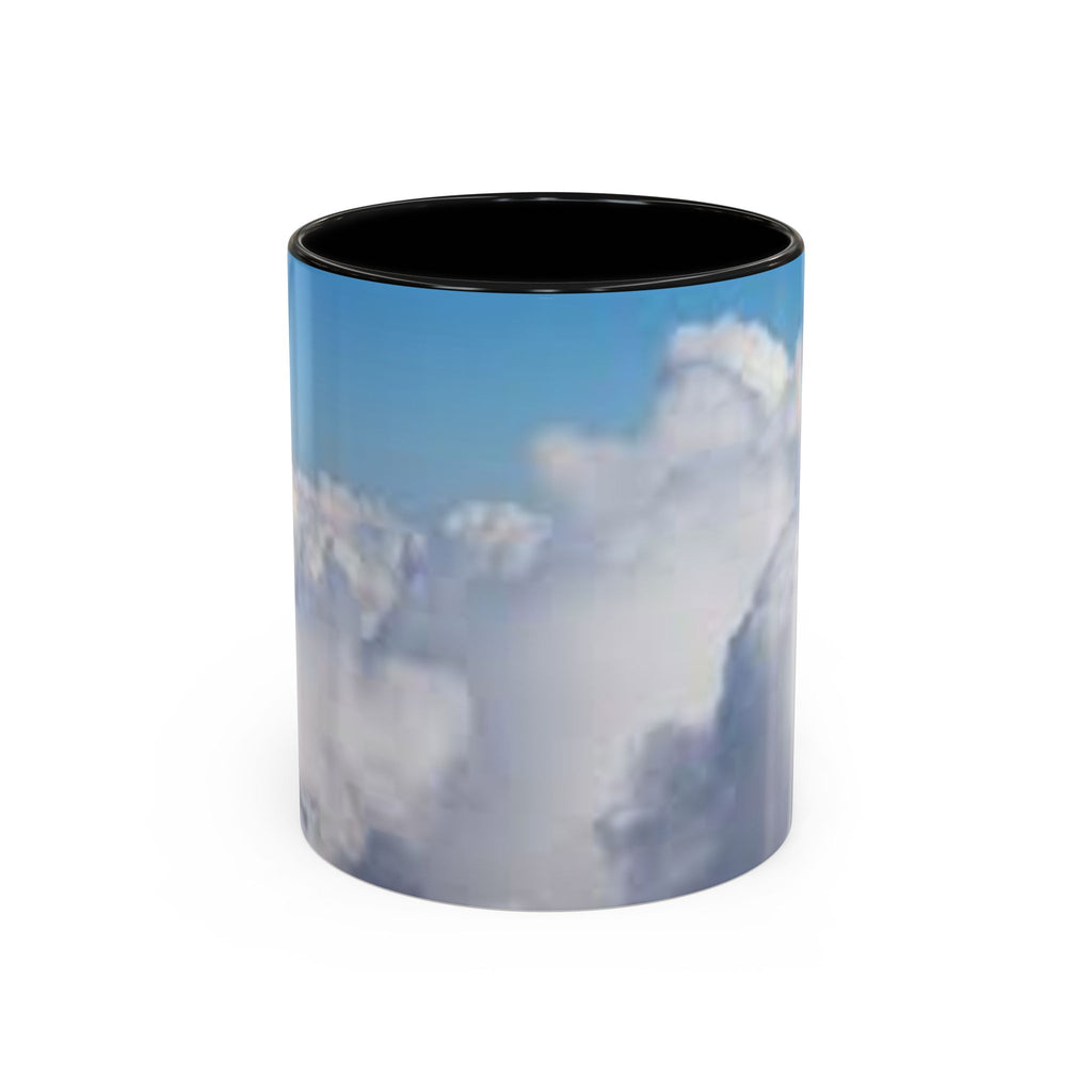 Blue Sky Clouds Accent Coffee Mug | 11oz 15oz