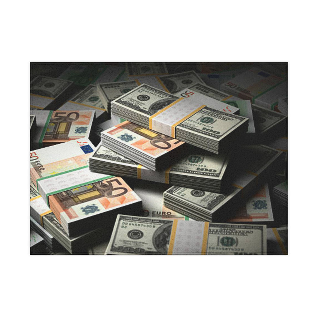 Stacks of Money Toddler Blanket | Cash Print, Playroom Throw