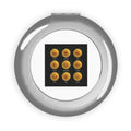 Cryptocurrency Coin Icons Compact Travel Mirror | Crypto Symbols Mirror