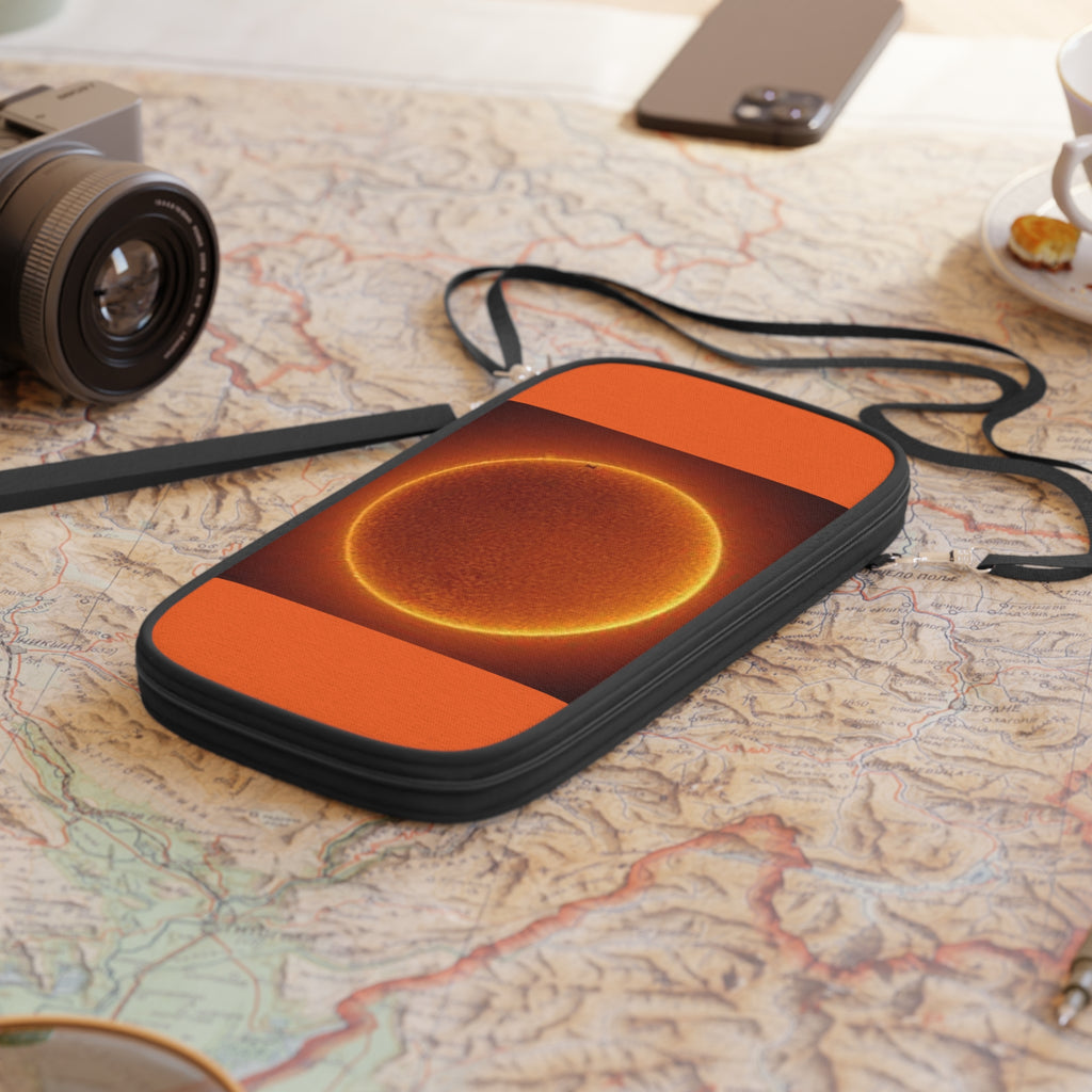 Solar Disk Passport Wallet | Orange Sun Astronomy Design