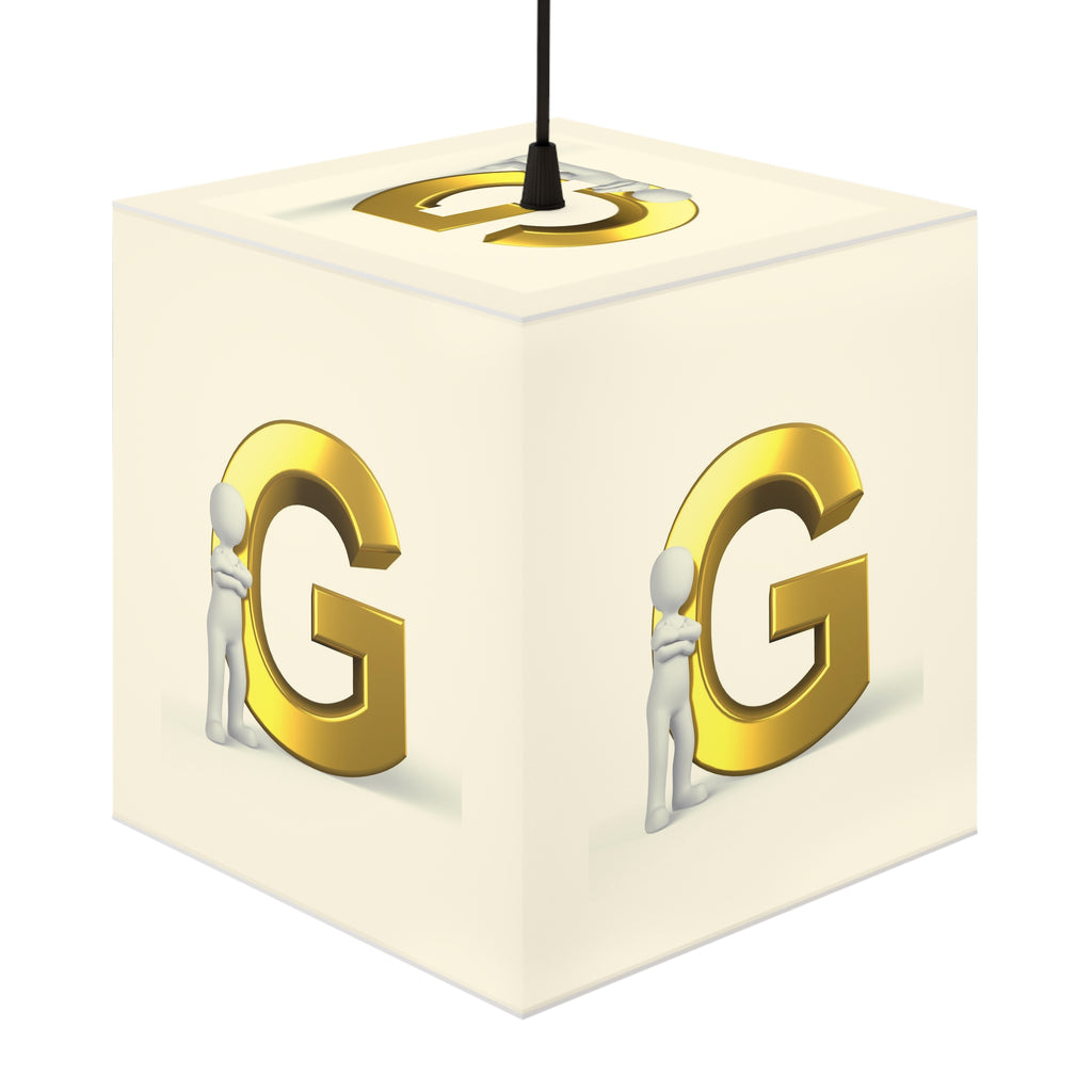 Gold Letter G Cube Lamp | Light Cube Lamp