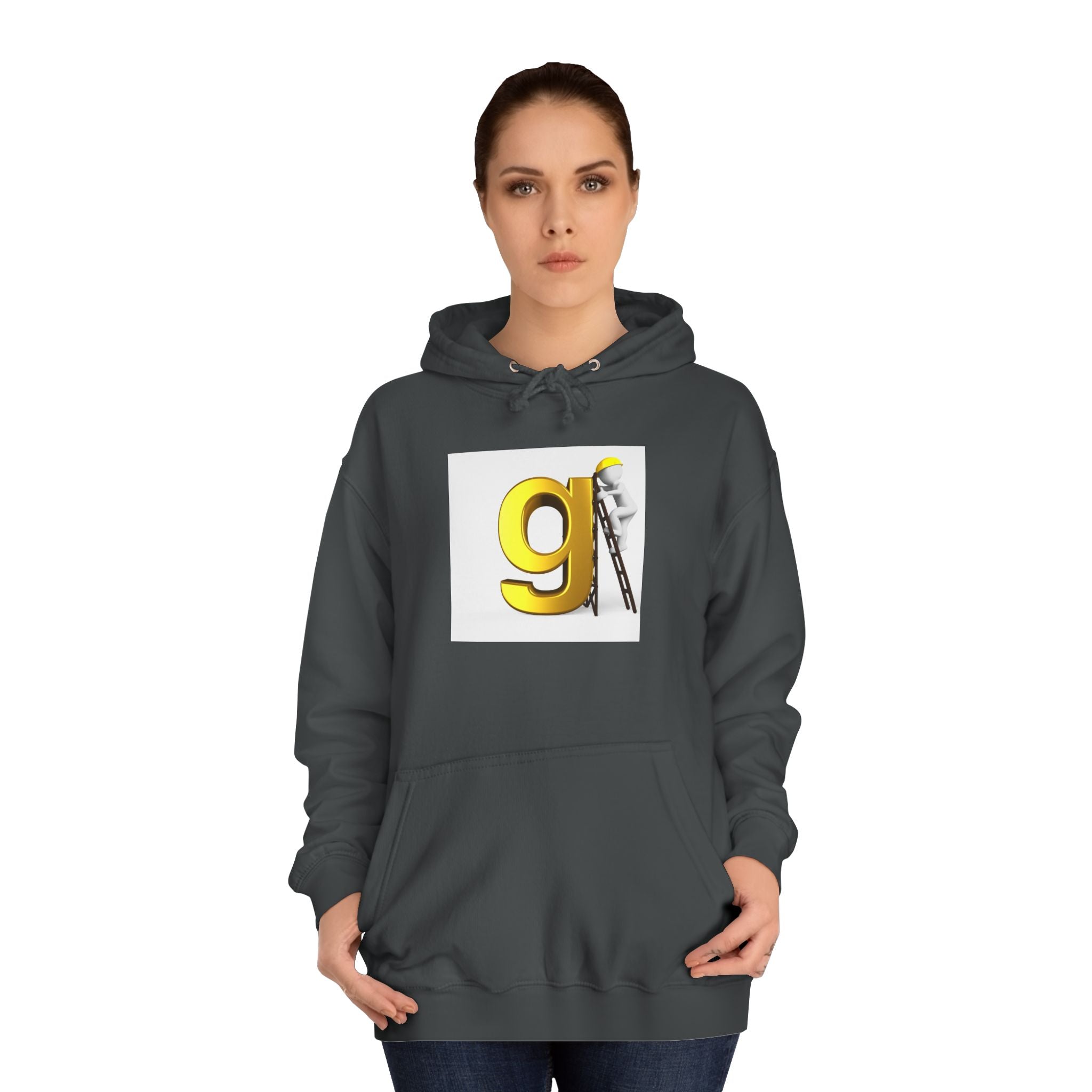 Gold Letter G with Painter Character Hoodie | Initial Monogram
