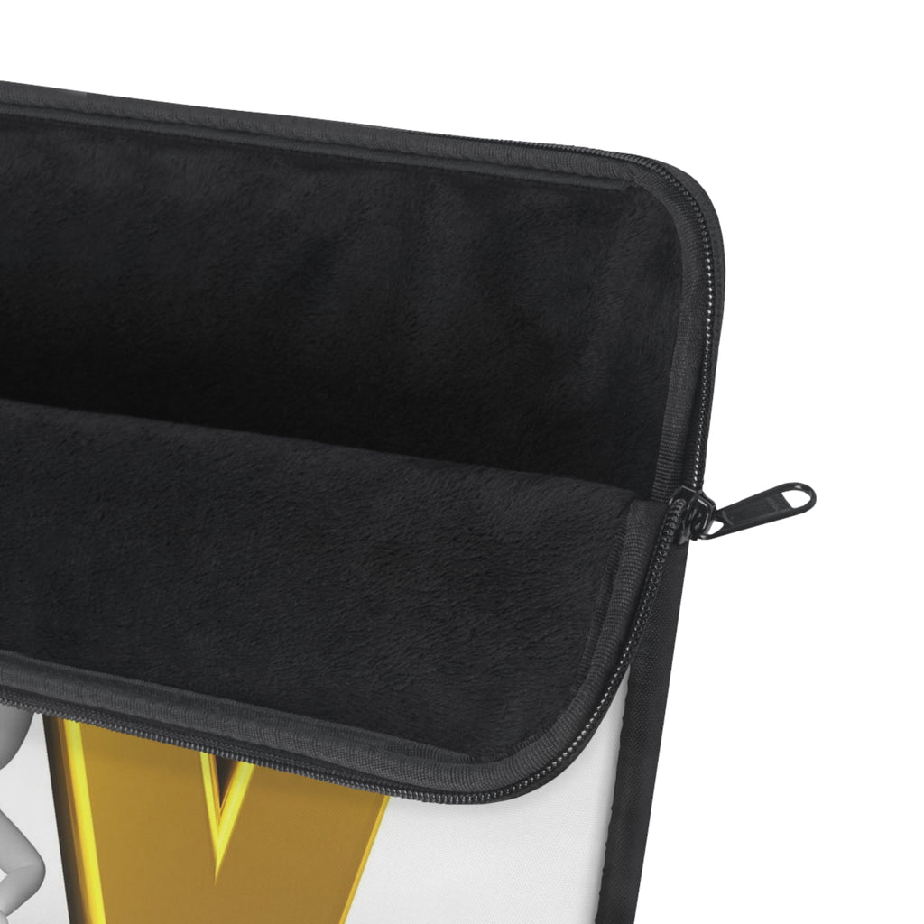 Gold Letter W Laptop Sleeve | Initial Monogram, Alphabet Design