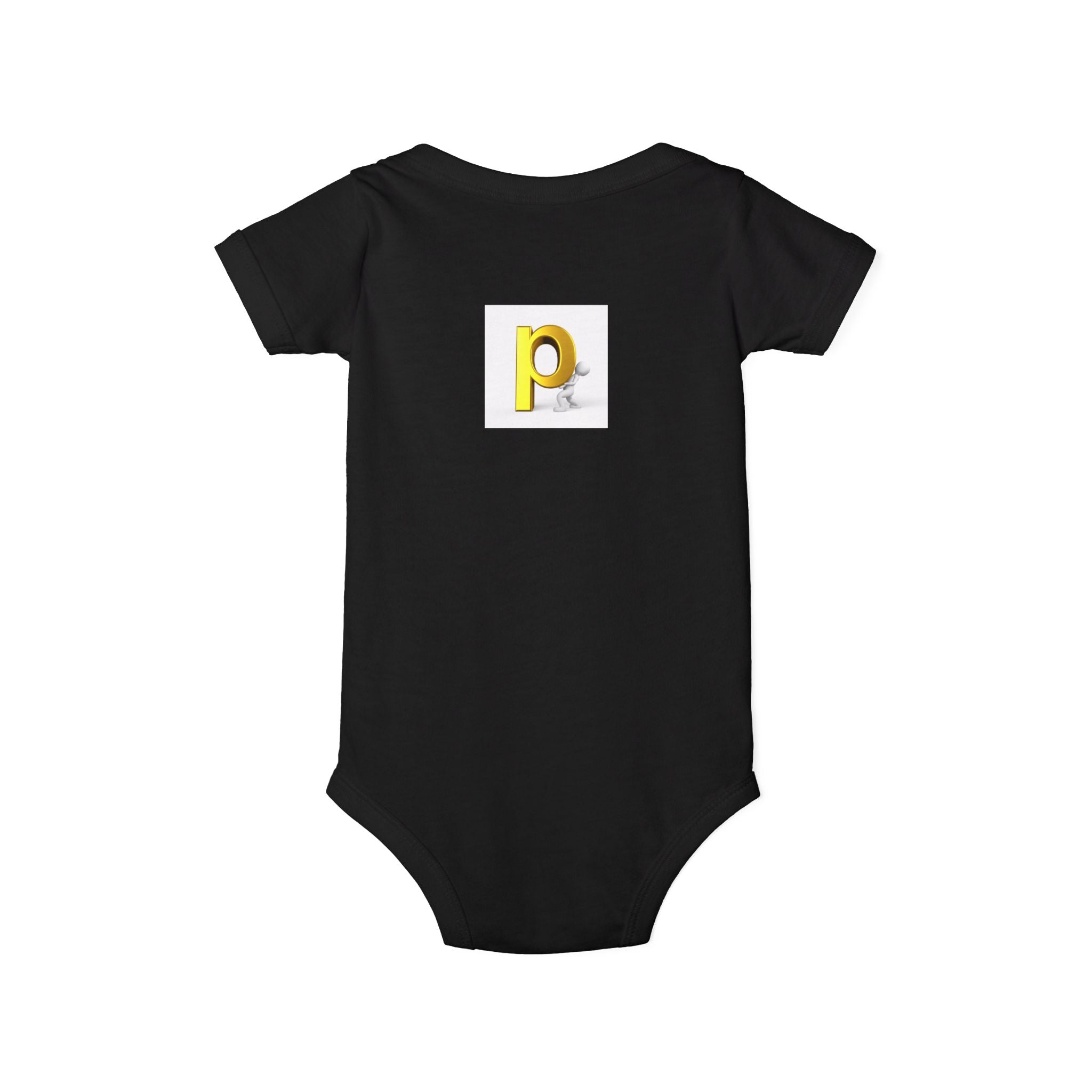 Yellow Letter P  Baby Bodysuit | Infant One Piece