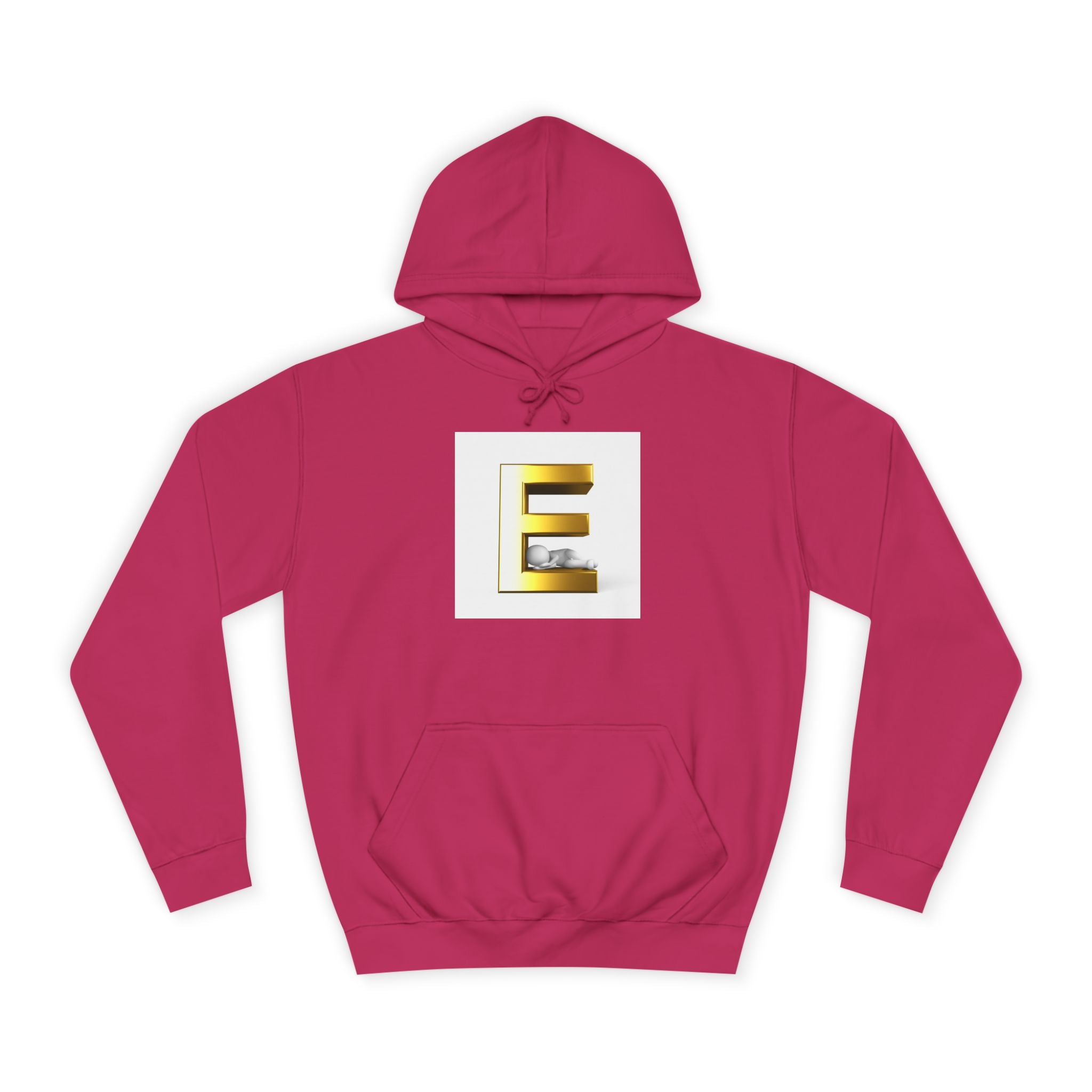 Sweat à capuche lettre E 3D dorée | Sweat-shirt initial monogramme