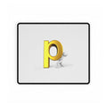 Golden Letter P Desk Mat | Alphabet Initial Mousepad Deskpad