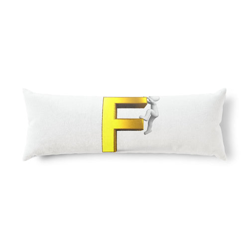 Oreiller de corps 3D Lettre F Grimpeur | Accent d'initiale de monogramme