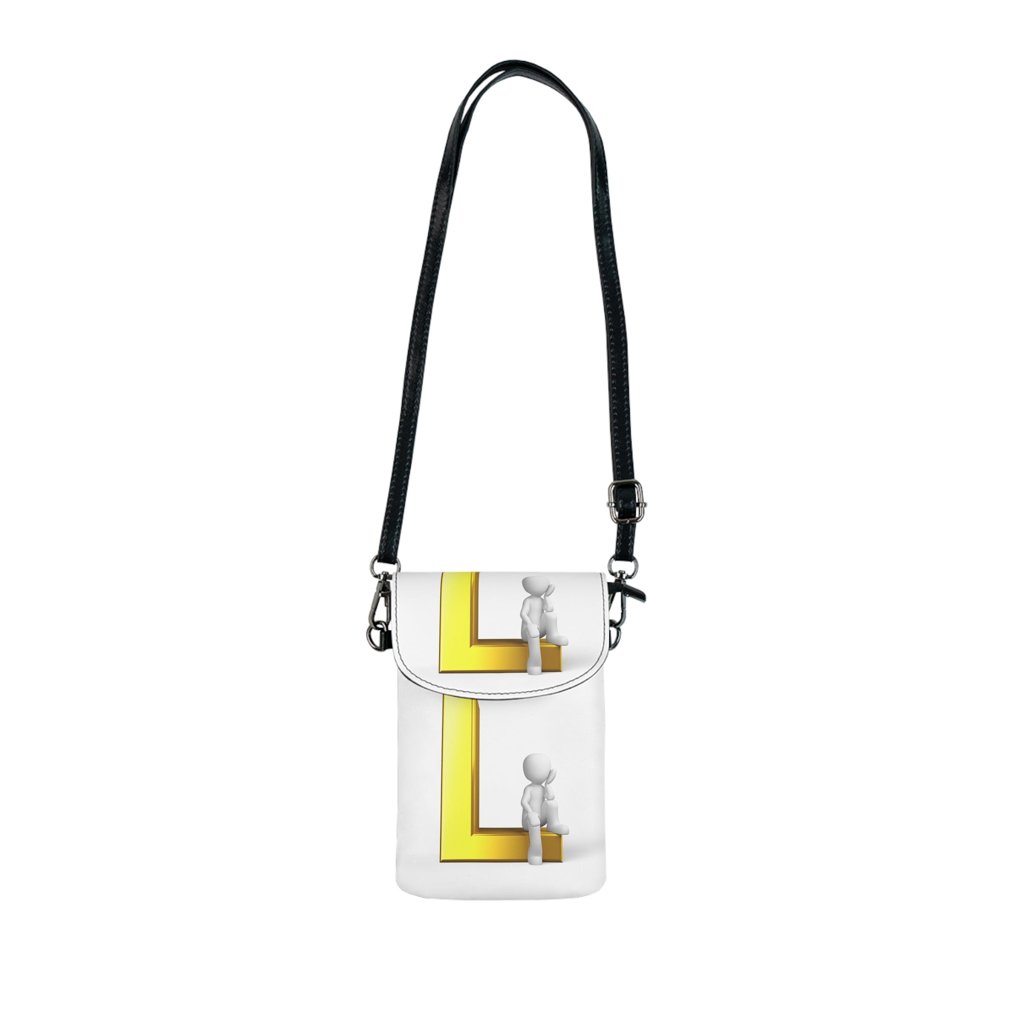 3D Stick Figure Letter L Cell Phone Wallet | Crossbody Phone Purse