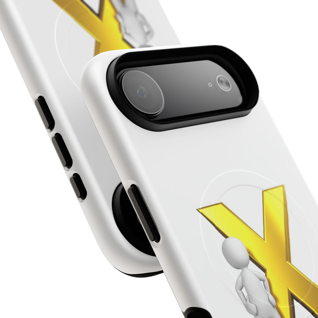 3D Figure with Gold X phone case | Magnetic Tough Case