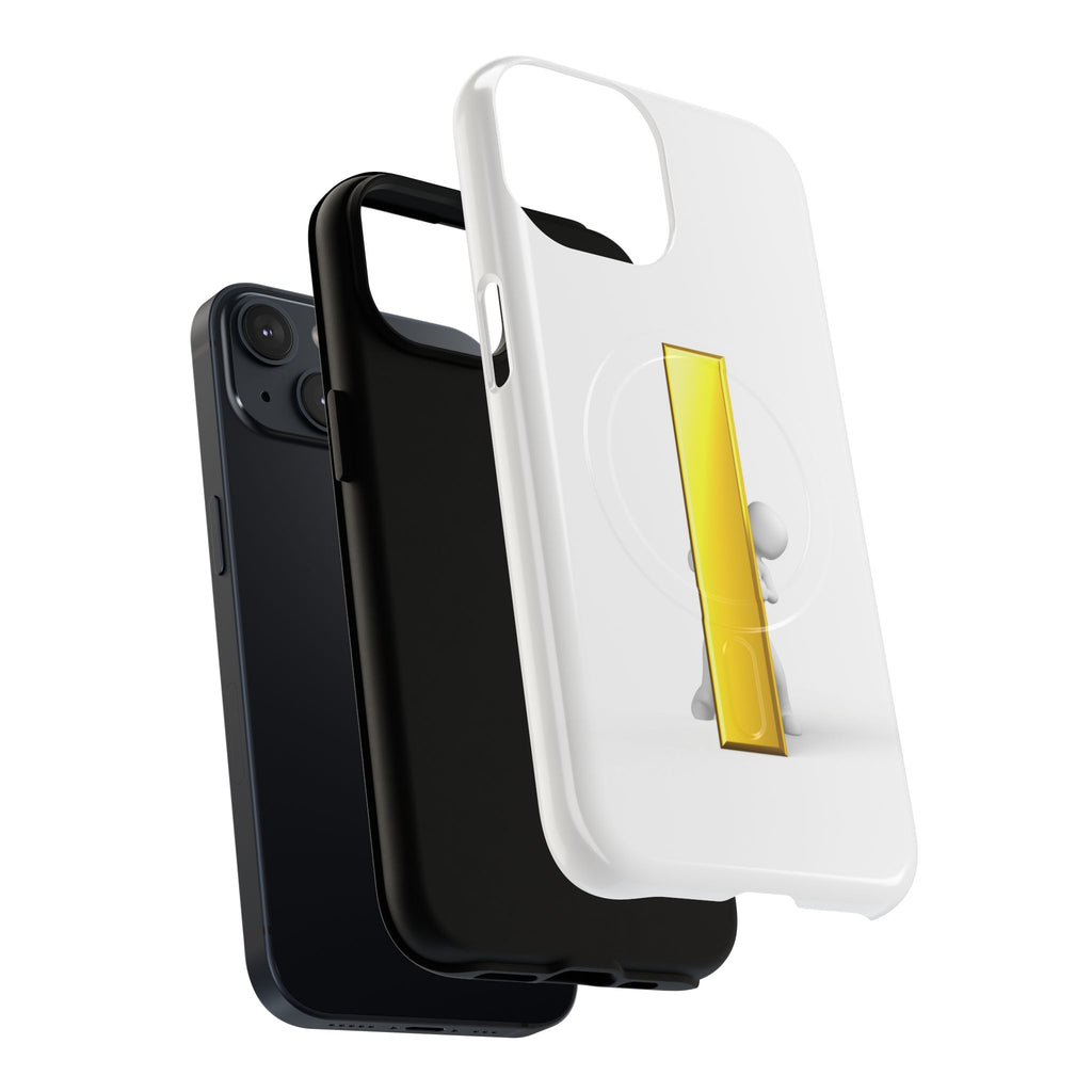 Yellow Gold Letter i 3D Figure phone case | Tough Magnetic Case