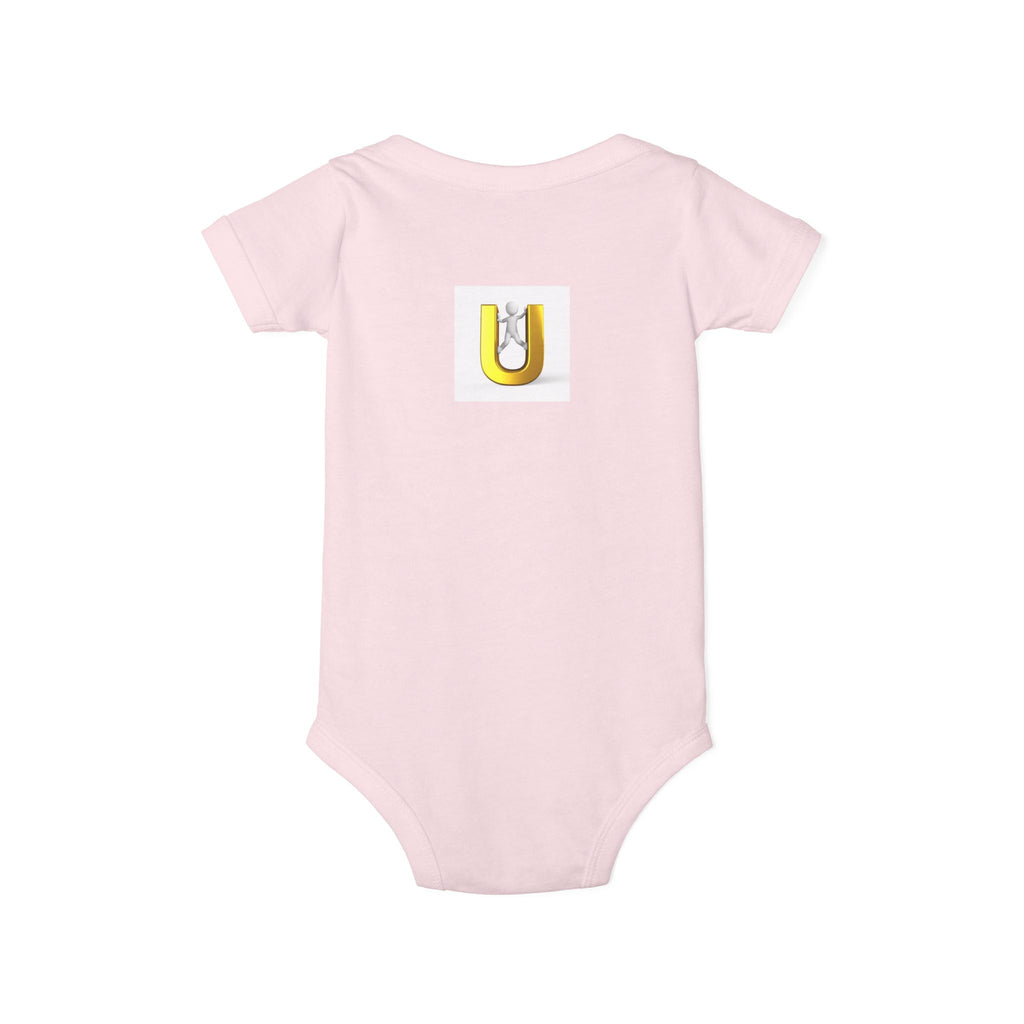 Yellow Letter U Onesie | Infant Bodysuit