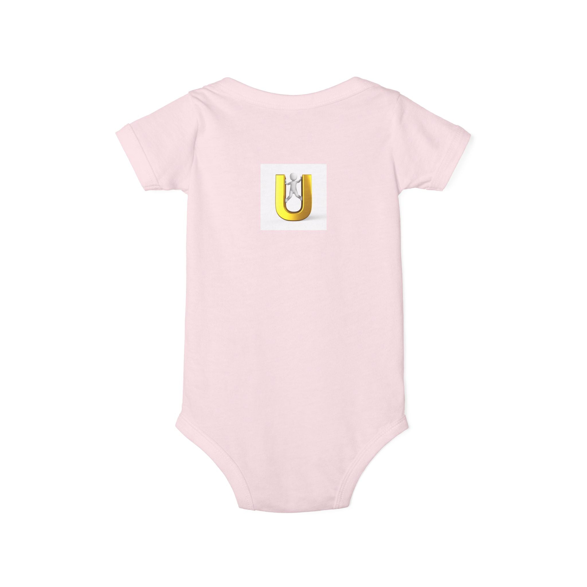 Yellow Letter U Onesie | Infant Bodysuit