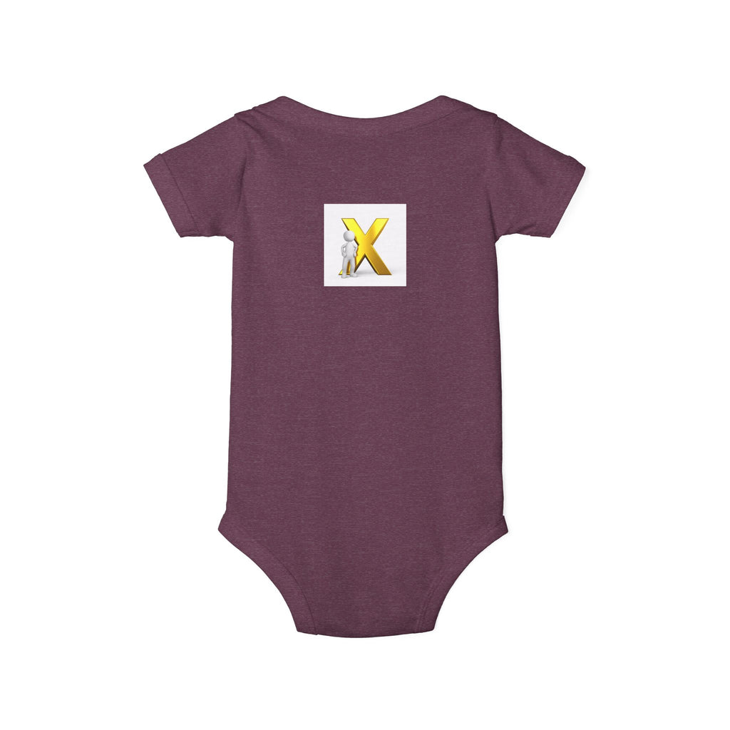 Yellow Letter X  Infant Onesie | Baby Bodysuit