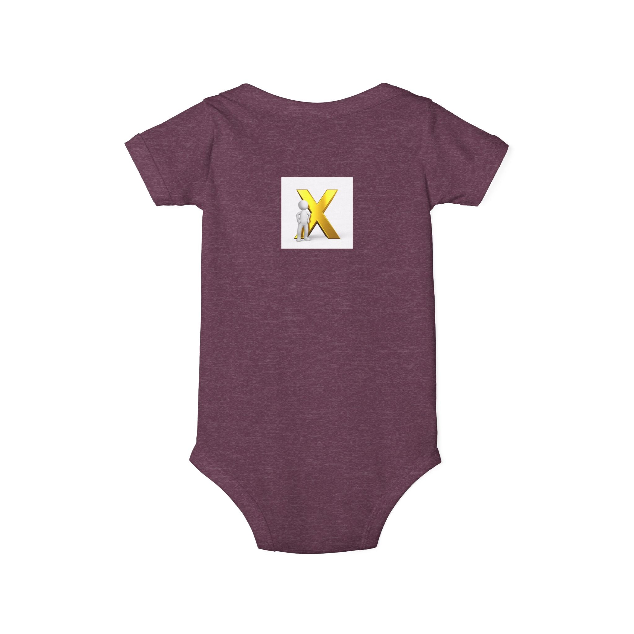 Yellow Letter X  Infant Onesie | Baby Bodysuit
