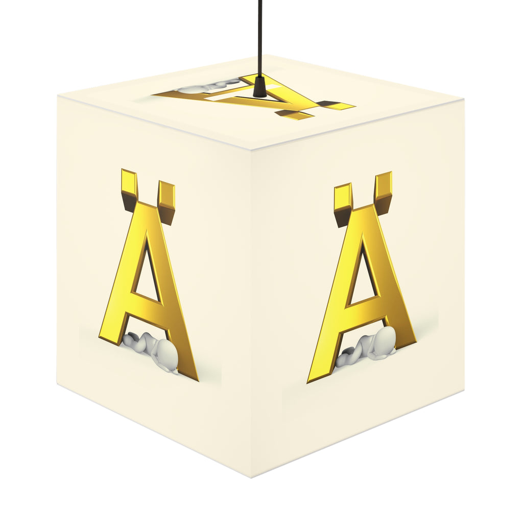 Gold Letter Ä Light Cube Lamp | Alphabet Initial Accent Lighting