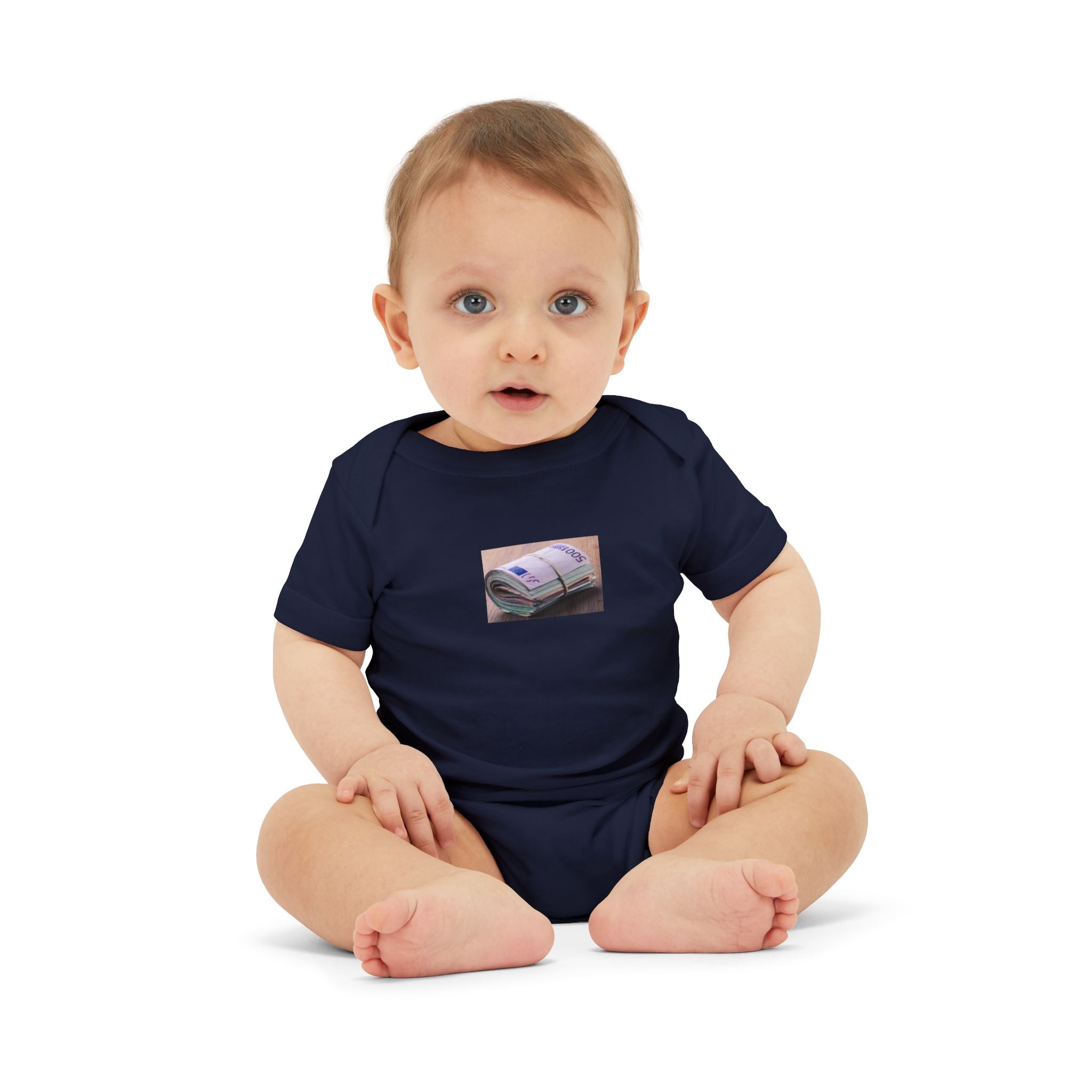 Stack of Cash Graphic Infant One Piece | money print bodysuit