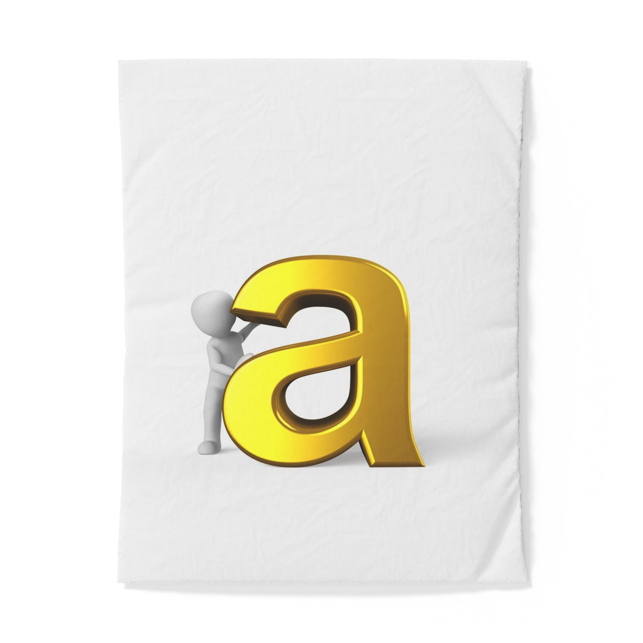 Golden Letter A duvet cover | Alphabet initial bedding